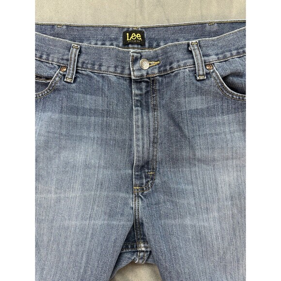 Lee Blue Jeans Regular Fit Straight Leg Men's 42x32 Medium Wash RUNS SMALL - Picture 4 of 11
